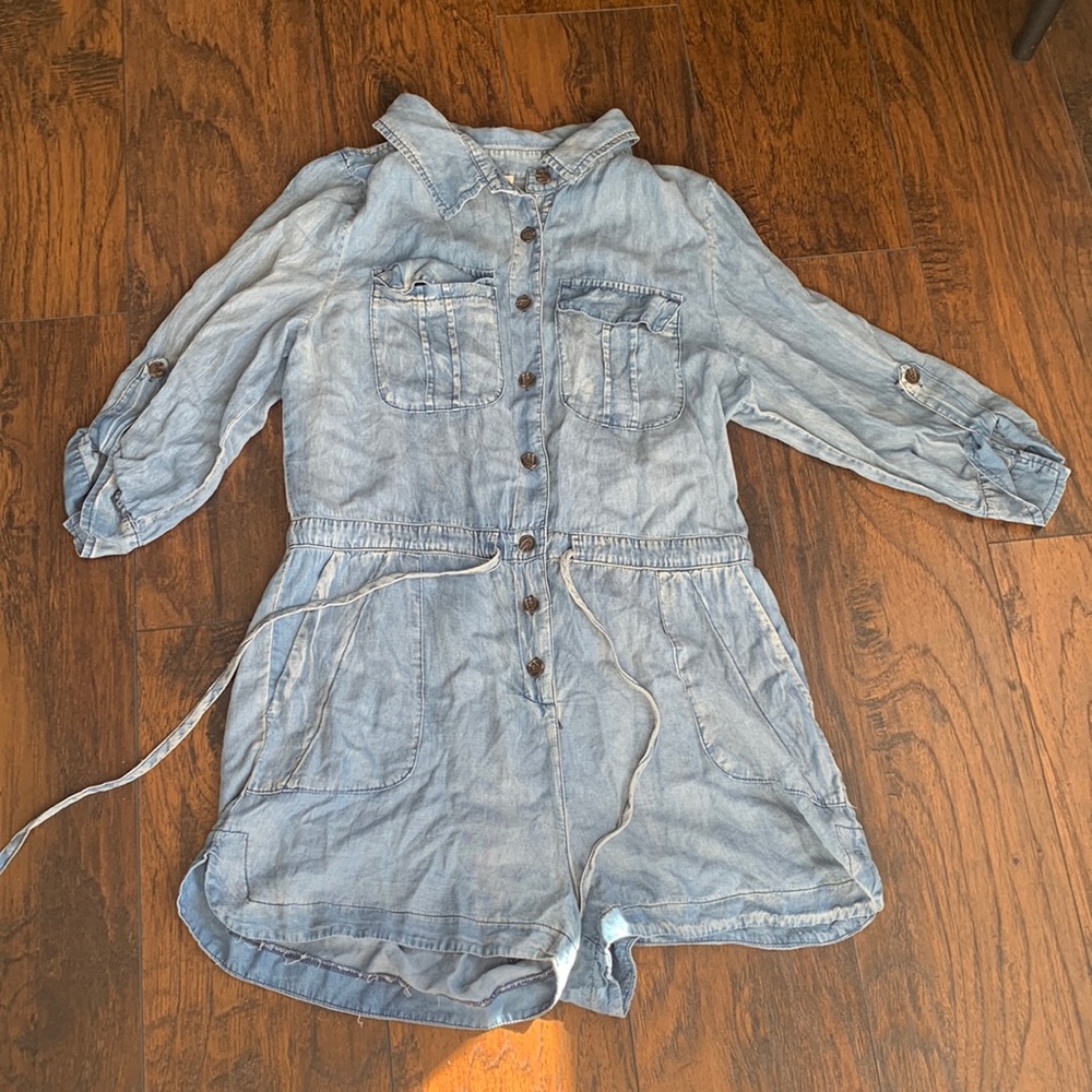 She+ Sky Chambray Romper